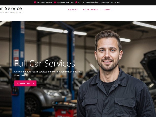 Ready Made Website Car Service
